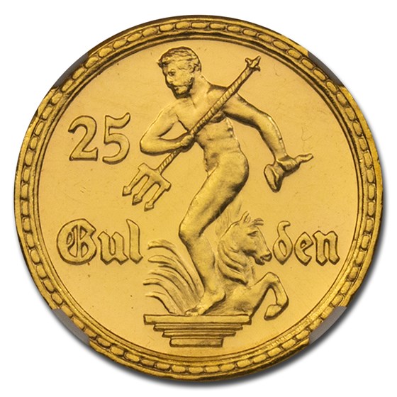 1923 Danzig Gold 25 Gulden PF-62 CAM NGC 1923 Danzig Gold 25 Gulden PF-62 CAM NGC
